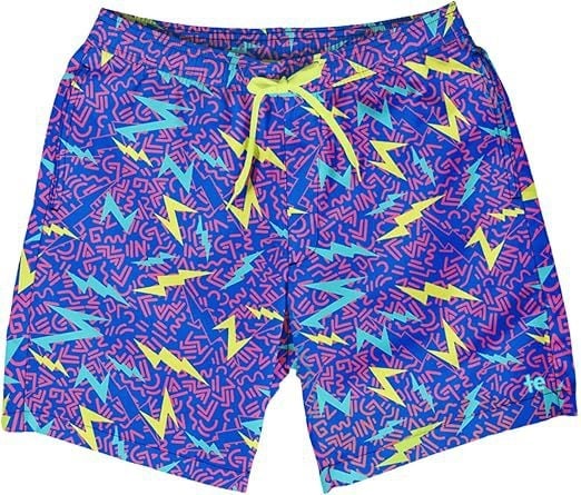 Șorturi de plajă pentru bărbați, uscare rapidă, 4 inch inseam, șorturi sport casual pentru înot cu căptușeală din plasă, poliester