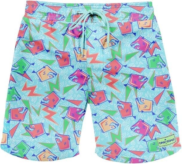 Șorturi de plajă pentru bărbați, uscare rapidă, 4 inch inseam, șorturi sport casual pentru înot cu căptușeală din plasă, poliester