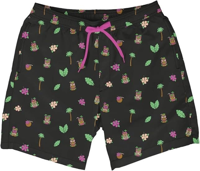Șorturi de plajă pentru bărbați, uscare rapidă, 4 inch inseam, șorturi sport casual pentru înot cu căptușeală din plasă, poliester