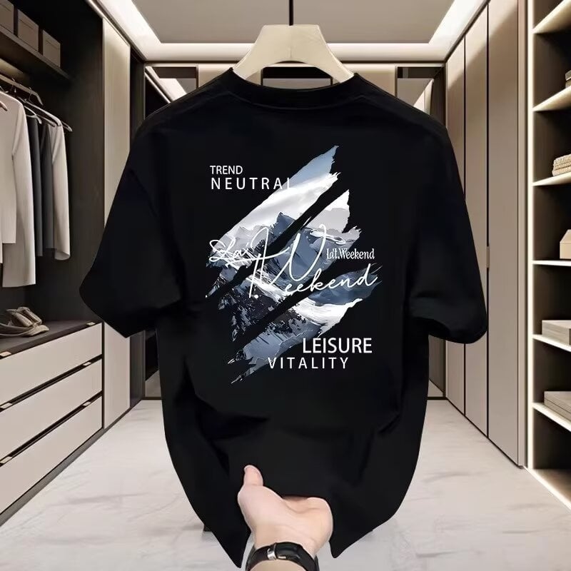 Tricou din bumbac gros, stil american, tricou cu mânecă scurtă pentru tineri bărbați, vară, imprimeu cu desene animate, croială lejeră