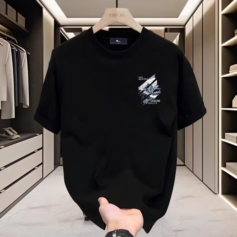 Tricou din bumbac gros, stil american, tricou cu mânecă scurtă pentru tineri bărbați, vară, imprimeu cu desene animate, croială lejeră