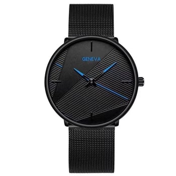 Pánske hodinky s sieťovým remienkom, quartz, minimalistický dizajn, 40 mm ciferník