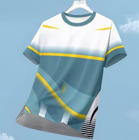 Tricou sport pentru bărbați cu uscare rapidă, mâneci scurte, pentru fitness, alergare și badminton – respirabil pentru vară