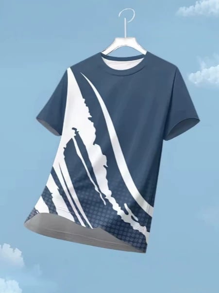 Tricou sport pentru bărbați cu uscare rapidă, mâneci scurte, pentru fitness, alergare și badminton – respirabil pentru vară
