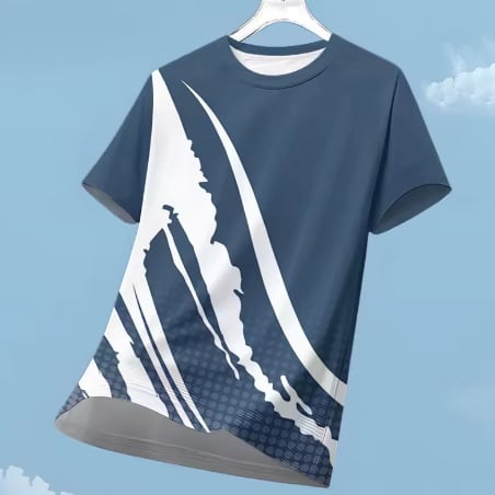 Tricou sport pentru bărbați cu uscare rapidă, mâneci scurte, pentru fitness, alergare și badminton – respirabil pentru vară