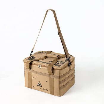 Nagy kapacitású hőszigetelt táska kempingezéshez, crossbody vállpánttal, vízálló ebédtáska