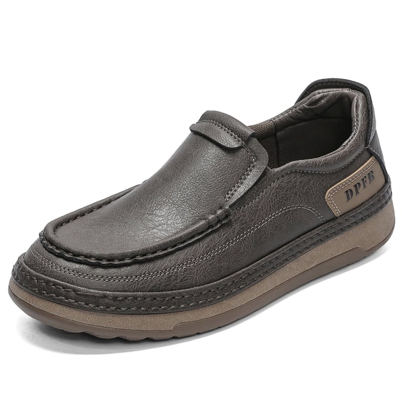 2025 Pantofi casual din piele pentru bărbați, fără șireturi, stil coreean, talpă moale, pantofi de condus