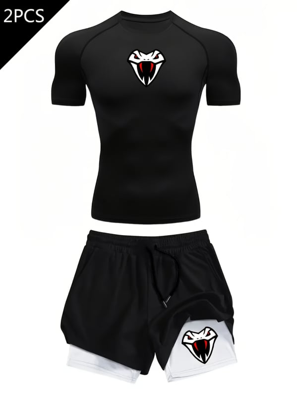 Tricou imprimat 2D pentru bărbați, vară, mâneci scurte, croială slim, uscare rapidă, imprimeu geometric pentru sport