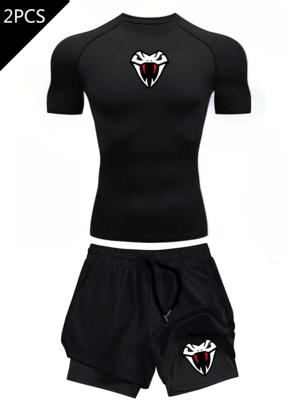 Tricou imprimat 2D pentru bărbați, vară, mâneci scurte, croială slim, uscare rapidă, imprimeu geometric pentru sport