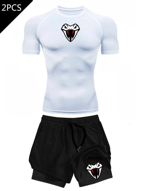 Tricou imprimat 2D pentru bărbați, vară, mâneci scurte, croială slim, uscare rapidă, imprimeu geometric pentru sport