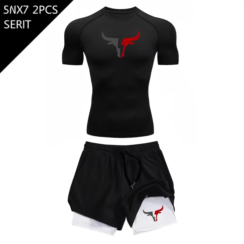 Tricou imprimat 2D pentru bărbați, vară, mâneci scurte, croială slim, uscare rapidă, imprimeu geometric pentru sport