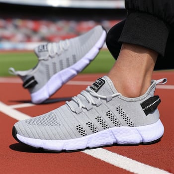 Încălțăminte sport unisex, respirabilă, din Flyknit, talpă popcorn pentru alergare