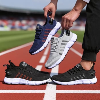 Încălțăminte sport unisex, respirabilă, din Flyknit, talpă popcorn pentru alergare