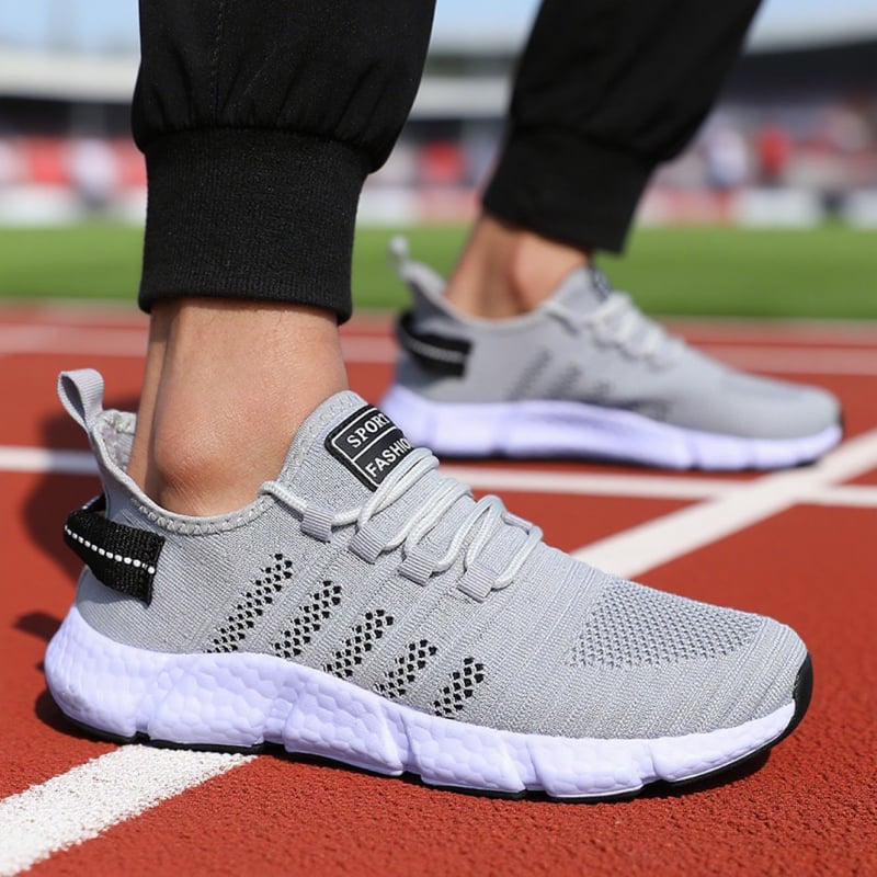 Încălțăminte sport unisex, respirabilă, din Flyknit, talpă popcorn pentru alergare