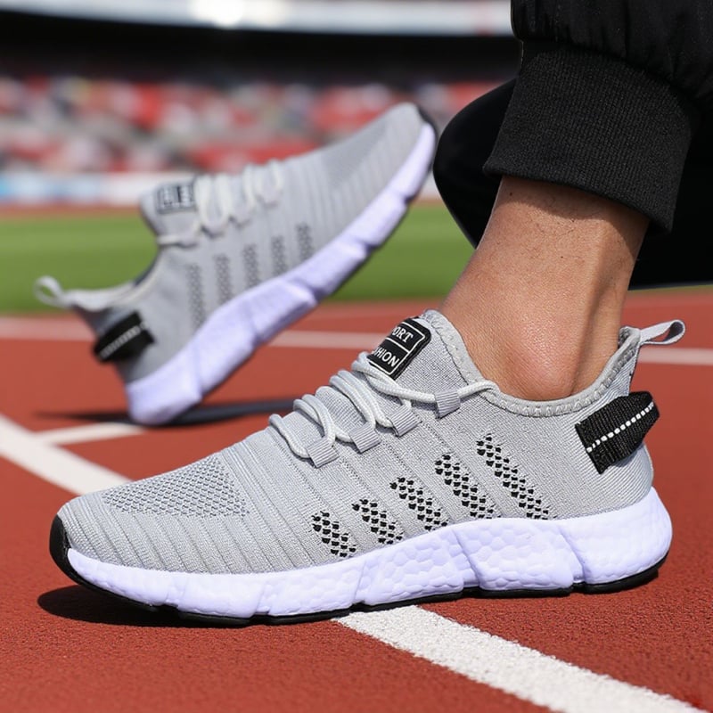 Încălțăminte sport unisex, respirabilă, din Flyknit, talpă popcorn pentru alergare