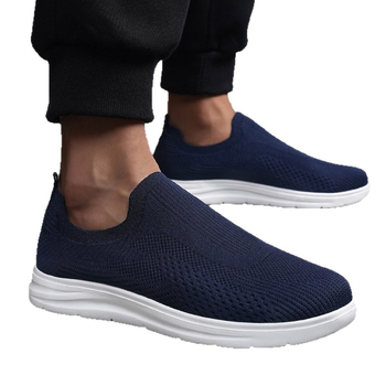 Férfi légáteresztő mesh futócipő slip-on, nyárra, nagyméretű