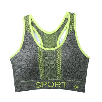 Női vezeték nélküli sportmelltartó racerback, jóga felső, lélegző nylon