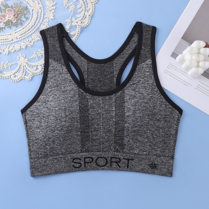 Női vezeték nélküli sportmelltartó racerback, jóga felső, lélegző nylon