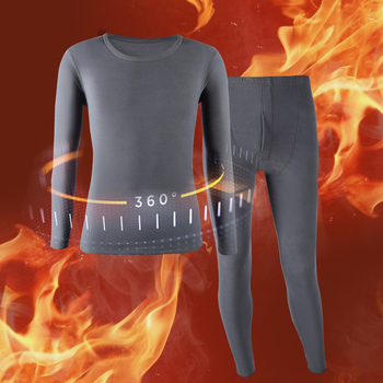 Set termic pentru bărbați, cu fleece pe ambele fețe, gros pentru iarnă, top cu mânecă lungă și pantaloni, fără cusături