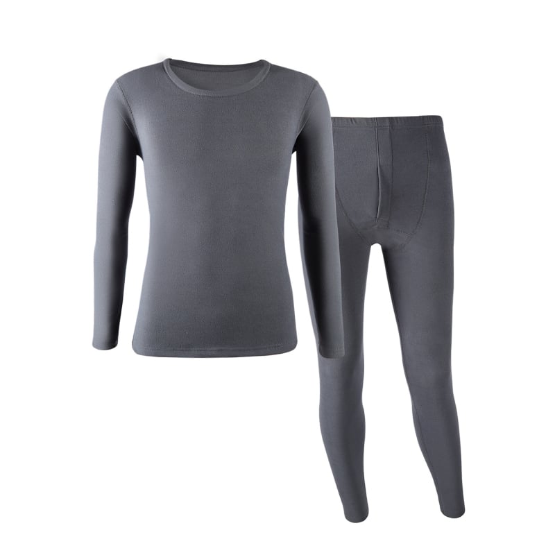 Set termic pentru bărbați, cu fleece pe ambele fețe, gros pentru iarnă, top cu mânecă lungă și pantaloni, fără cusături