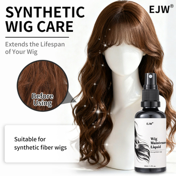 Špeciálny ošetrovací roztok pre syntetické parochne: šampón, sprej na parochne, výživa vlasov, anti-frizz pre suché vlasy, 50 ml