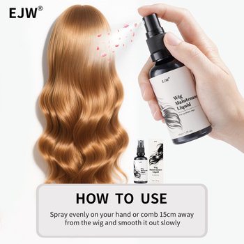 Špeciálny ošetrovací roztok pre syntetické parochne: šampón, sprej na parochne, výživa vlasov, anti-frizz pre suché vlasy, 50 ml