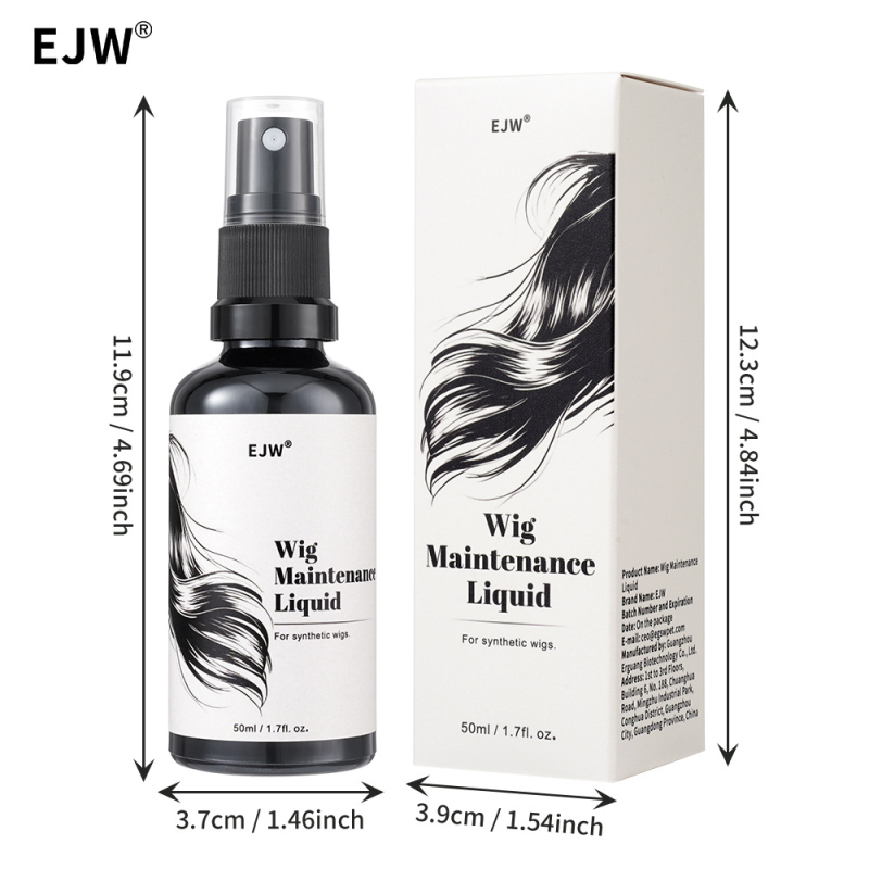 Špeciálny ošetrovací roztok pre syntetické parochne: šampón, sprej na parochne, výživa vlasov, anti-frizz pre suché vlasy, 50 ml