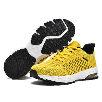 Férfi sportos-casual cipő, légpárnás talppal, Flyknit felsőrész, lélegző, könnyű, kopásálló, csúszásmentes