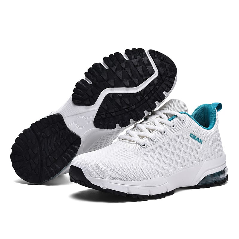 Férfi sportos-casual cipő, légpárnás talppal, Flyknit felsőrész, lélegző, könnyű, kopásálló, csúszásmentes