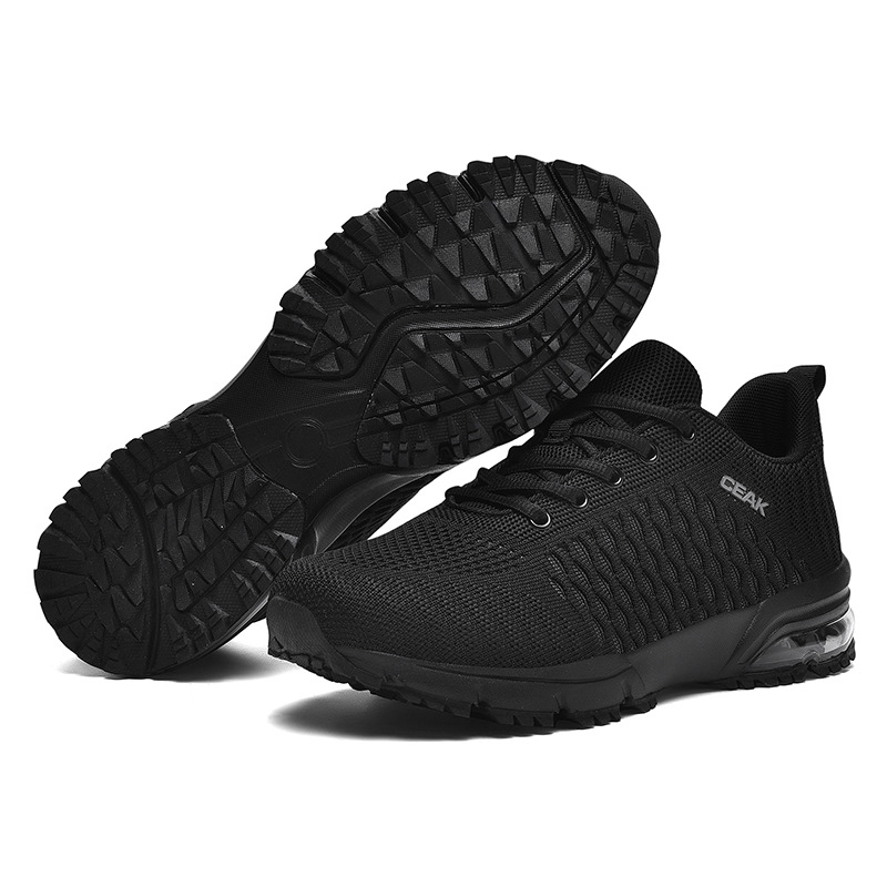 Férfi sportos-casual cipő, légpárnás talppal, Flyknit felsőrész, lélegző, könnyű, kopásálló, csúszásmentes