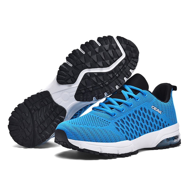 Férfi sportos-casual cipő, légpárnás talppal, Flyknit felsőrész, lélegző, könnyű, kopásálló, csúszásmentes