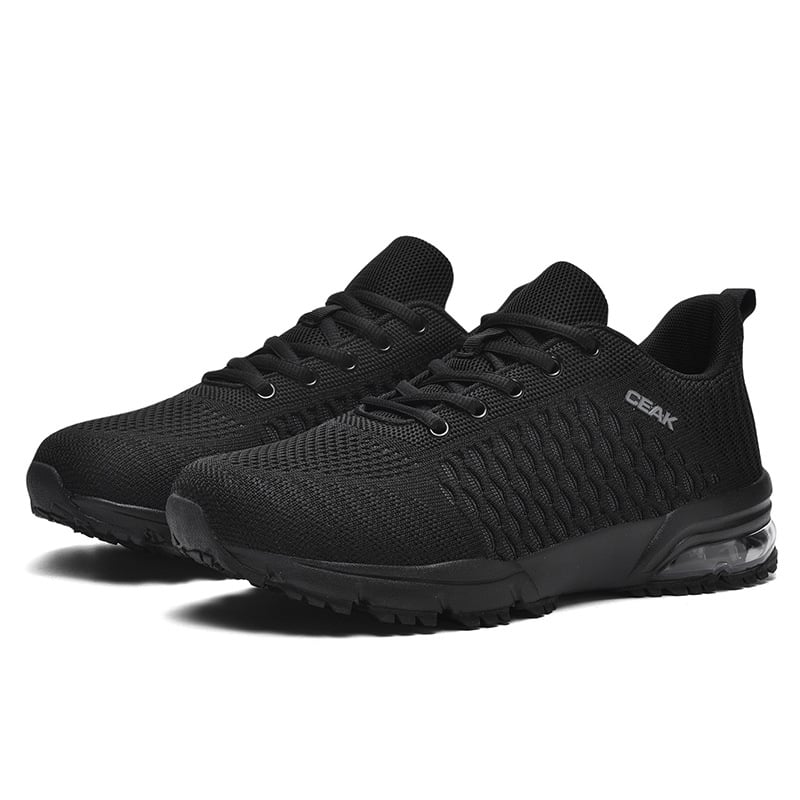 Férfi sportos-casual cipő, légpárnás talppal, Flyknit felsőrész, lélegző, könnyű, kopásálló, csúszásmentes