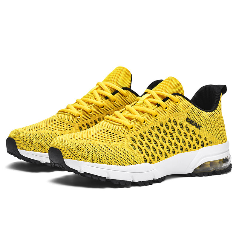 Férfi sportos-casual cipő, légpárnás talppal, Flyknit felsőrész, lélegző, könnyű, kopásálló, csúszásmentes