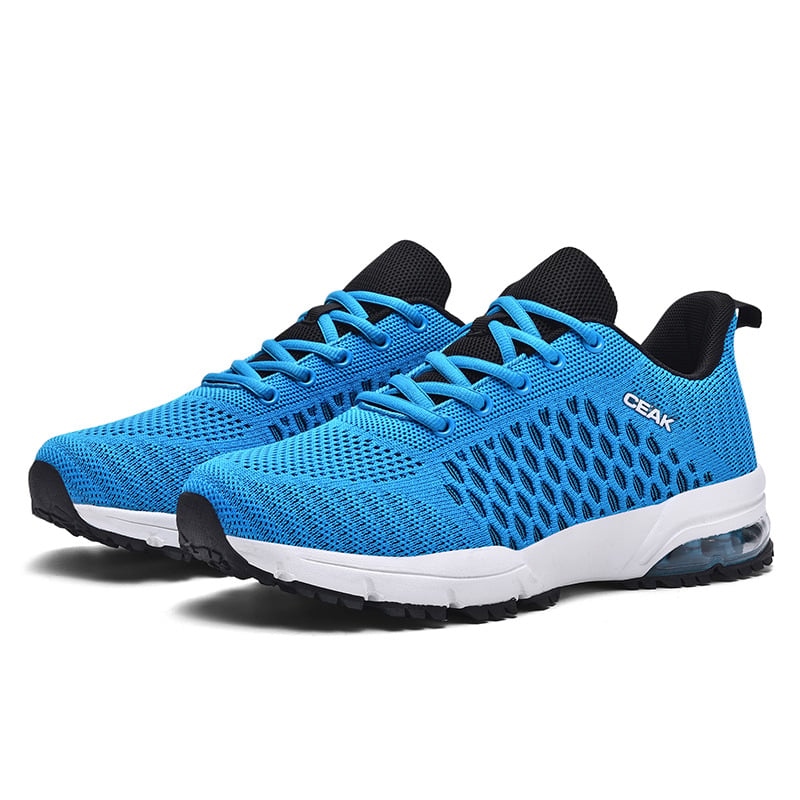 Férfi sportos-casual cipő, légpárnás talppal, Flyknit felsőrész, lélegző, könnyű, kopásálló, csúszásmentes