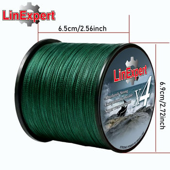 LinExpert προσαρμοζόμενη PE πλεγμένη γραμμή αλιείας, 4-νήματα, αντιμπλέξ, 300–500 m