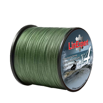 LinExpert προσαρμοζόμενη PE πλεγμένη γραμμή αλιείας, 4-νήματα, αντιμπλέξ, 300–500 m