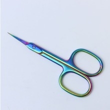 Clește pentru cuticule din oțel inoxidabil, curbat, pentru pre-tratamentul pielii cuticulei, tăierea sprâncenelor și foarfecă de unghii cu vârfuri ascuțite