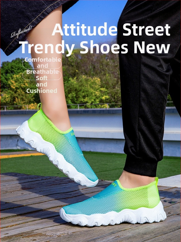 Unisex sieťové dýchajúce tenisky - nízky vrch, bežecké tenisky, štyri ročné obdobia, protišmykové