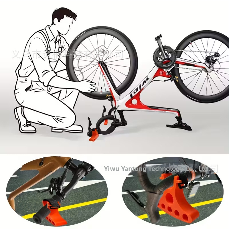 Opravný držiak na bicykel s invertovanou oporou riadidiel