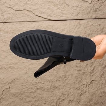 Cizme cavaler pentru femei, PU, până la genunchi, vârf rotund, toc mediu 3–5 cm, stil casual