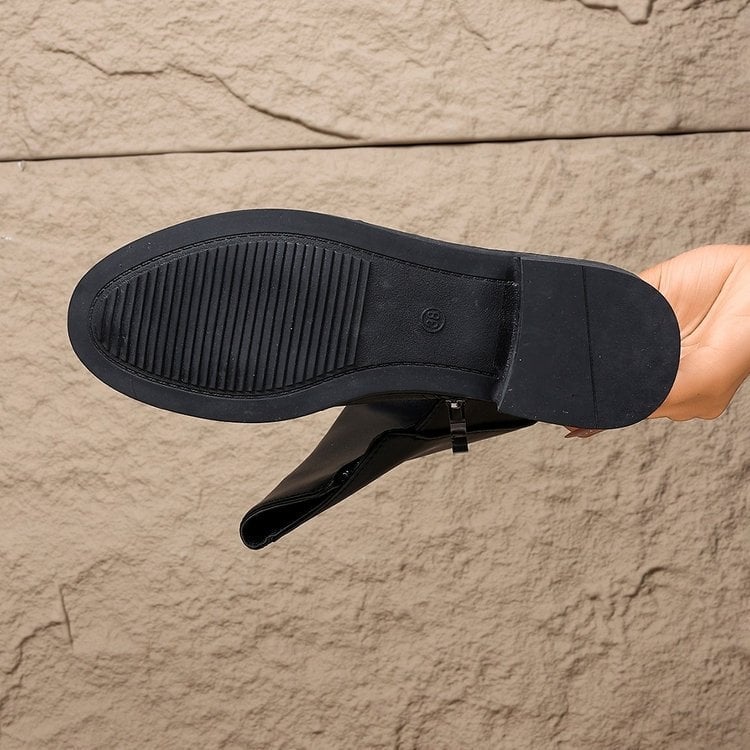 Cizme cavaler pentru femei, PU, până la genunchi, vârf rotund, toc mediu 3–5 cm, stil casual