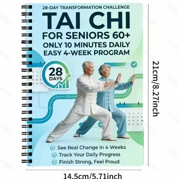 Sprievodca chudnutím Tai Chi chôdzou: 28-dňový plán s možnosťou podpory stoličkou, spirálový zošit