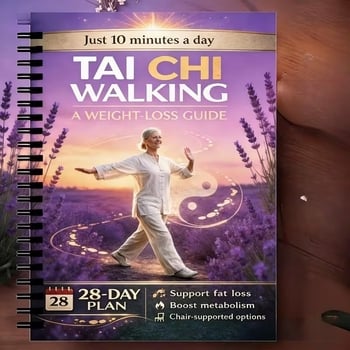 Sprievodca chudnutím Tai Chi chôdzou: 28-dňový plán s možnosťou podpory stoličkou, spirálový zošit