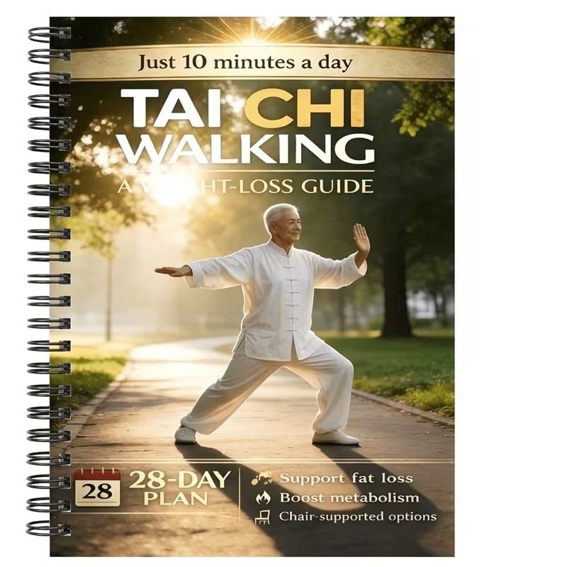 Sprievodca chudnutím Tai Chi chôdzou: 28-dňový plán s možnosťou podpory stoličkou, spirálový zošit