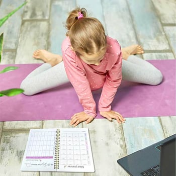 Joga bilježnica sa spiralnim uvezom, planer za treninge