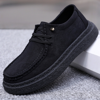 Férfiaknak készült vászoncipő Old Beijing stílusban, mindennapi viselet, slip-on, könnyű és kényelmes