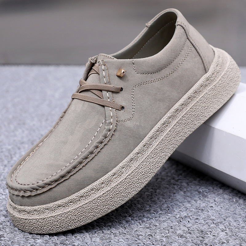 Férfiaknak készült vászoncipő Old Beijing stílusban, mindennapi viselet, slip-on, könnyű és kényelmes