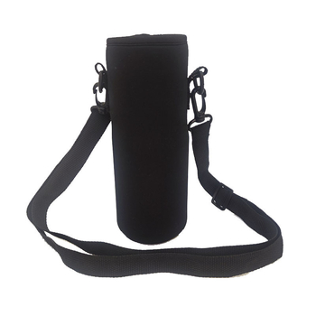 Neoprén palackvédő keresztpánttal, égés elleni védelem és hőszigetelés, univerzális védőtok túrázáshoz