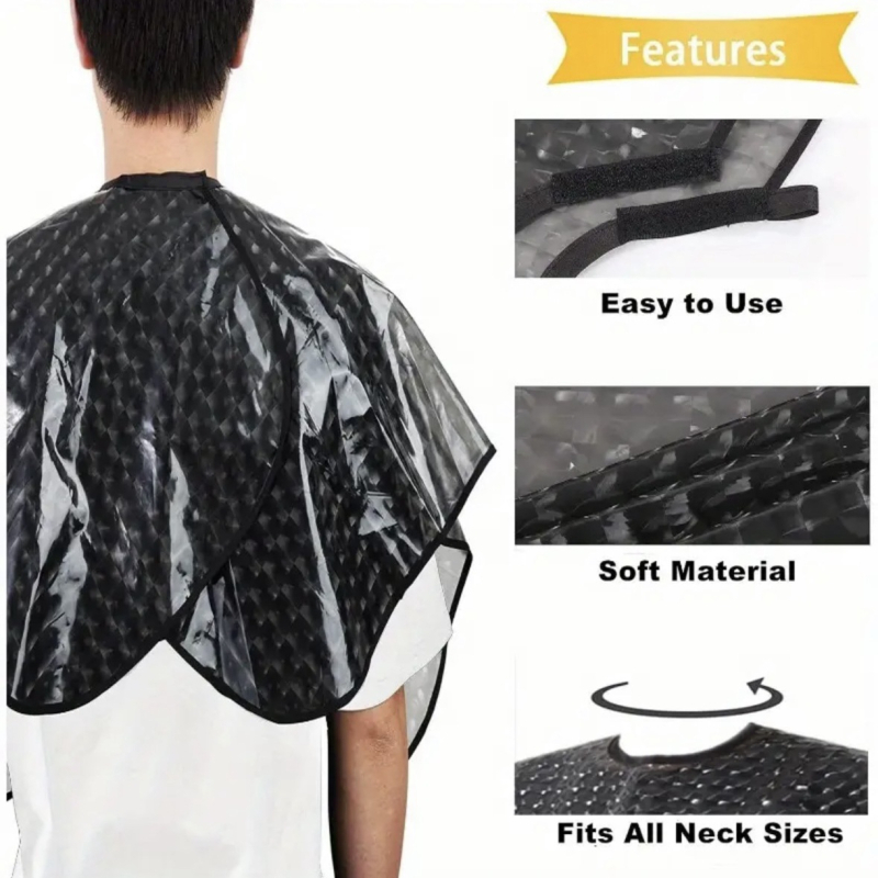 Pelerină impermeabilă de coafură, cu material gros, pentru salon și uz casnic, 80×80 cm, pentru vopsirea părului