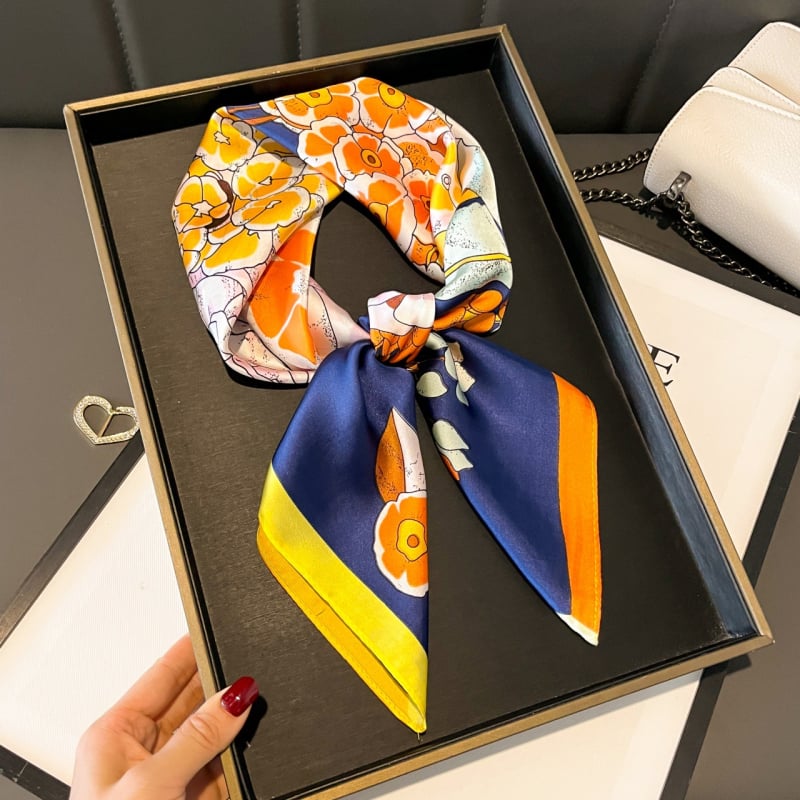 70×70 cm poliészter négyszögletes sál nőknek, tavaszi divat kiegészítő, könnyű és sokoldalú nyak Kendő